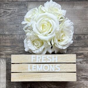 WOODEN BASKET “FRESH LEMONS”🍋
